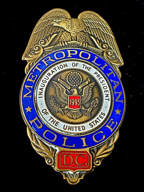 DC Metropolitan Police 1993 Presidential Inauguration - COLLECTORS ...