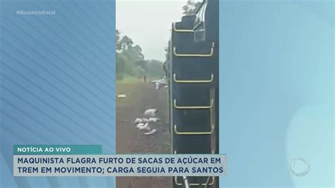 Criminosos furtam sacas de açúcar de trem em movimento em Guatapará