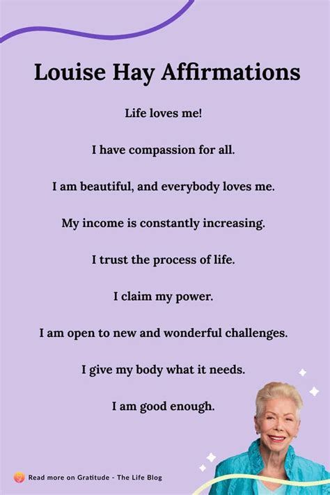 100 Louise Hay Affirmations That Will Make Your Heart Smile Louise Hay Affirmations Positive