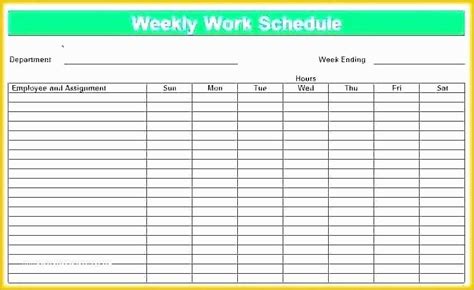 Restaurant Employee Schedule Template