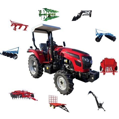 60HP Small Multifunction Agricultural Greenhouse 4 Wheel Micro Mini Farming Compact Tractors ...