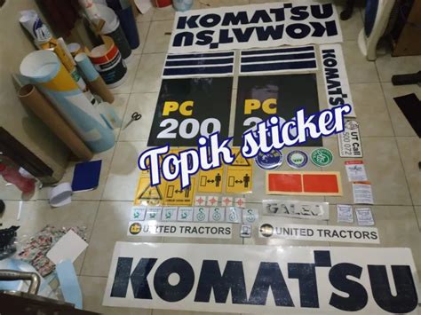 Stiker Excavator Komatsu Pc200 7 Decal Alat Berat Lazada Indonesia