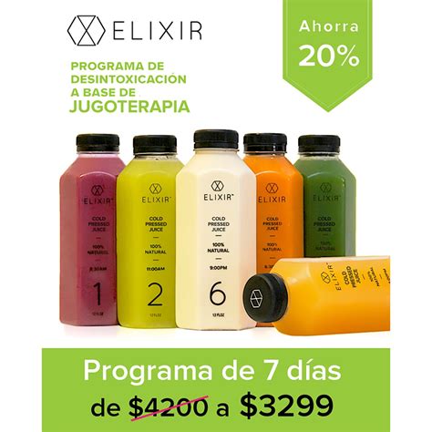 Elixir Detox certificado de regalo de 7 días Costco México