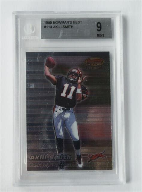 1999 Finest 149 AKILI SMITH BGS 9 MINT Rookie Oregon