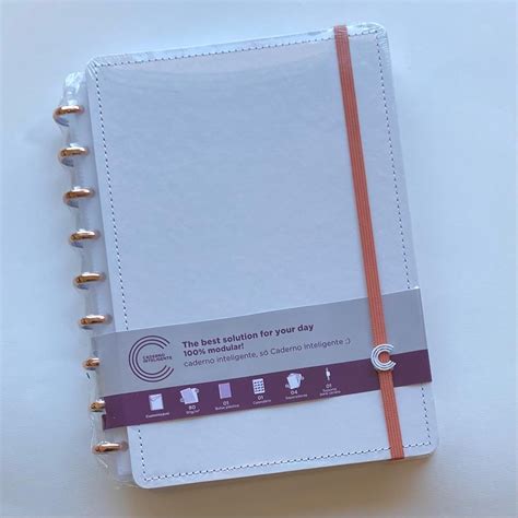 Caderno Inteligente Design Modelo De Disco C 80 Folhas 90g All White