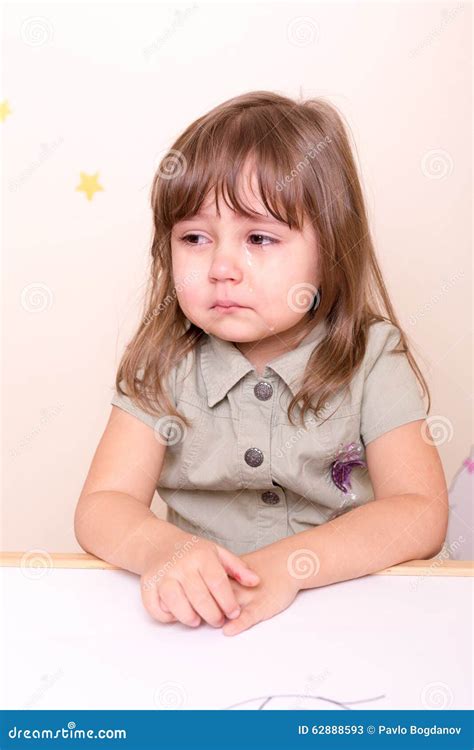 Small Crying Girl At School Stock Image | CartoonDealer.com #64046509