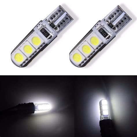 4 Pcs W5W 168 194 SMD T10 LED White Lights Wedge Light Side Bulbs For