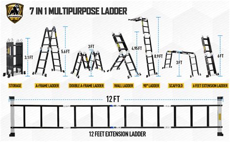 Step Ladder Bryner Ladder In Multi Purpose Ladder Extension Ft