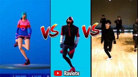 Fortnite Scenario Iris Skin Emote In Real Life 100 Sync Fortnite Dances Emotes Vs Real Life