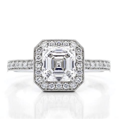 Pav Engagement Setting For Square Diamond Adiamor