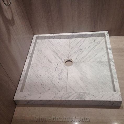 Bianco Carrara Marble Shower Tray Shower Base From China