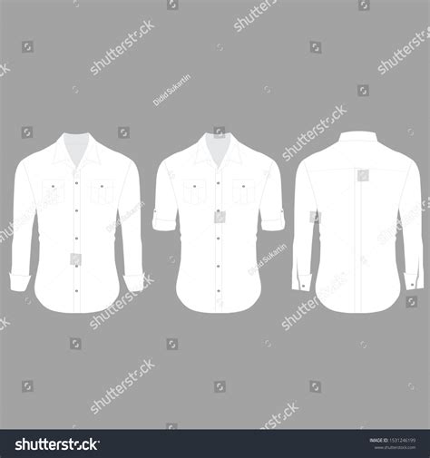 Blank White Shirt Template Front Back 스톡 벡터로열티 프리 1531246199