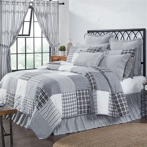 Sawyer Mill Black Ticking Stripe Quilt Bundle