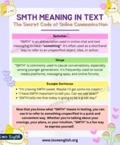 Smth Meaning In Text Meaning Behind The Cryptic Texting Slang Love