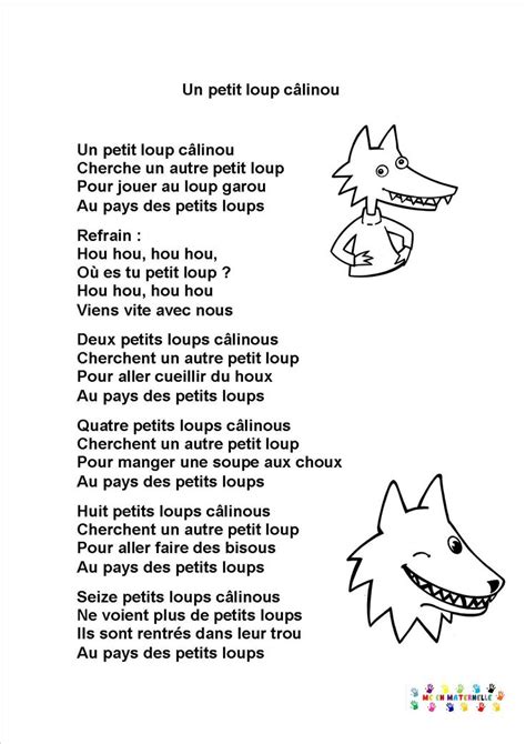 Chansons Comptines Page 6 MC En Maternelle Preschool Fables Lecture