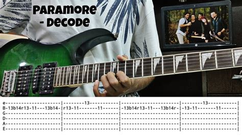 Decode Paramore Guitar Solo Cover Guitar Lesson Lesson Tabs