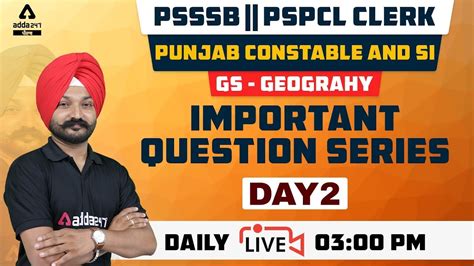 Punjab Police Constable Si Pspcl Clerk Geography Important