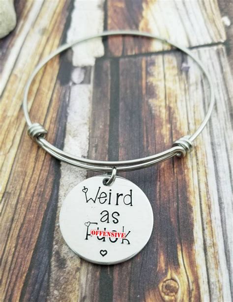 Weird As Fuck Bracelet Nerdy Gift Unique Jewelry Mature Fuck Bracelet