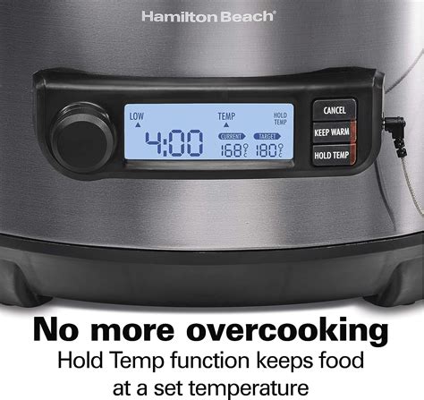 Hamilton Beach Portable 6 Quart Set And Forget Digital Programmable Slow