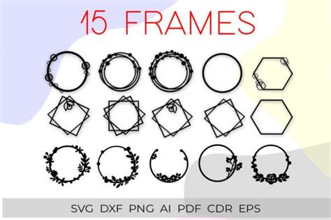 Cake Topper Frame Svg Frames Bundle Svg Cake Topper Frame S Inspire