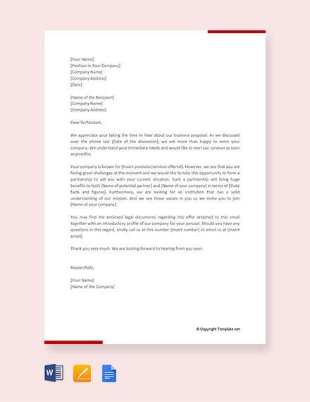 Free Sample Partnership Proposal Letter Templates In Pdf Word