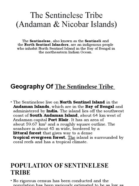 The Sentinelese Tribe (Andaman & Nicobar Islands | PDF