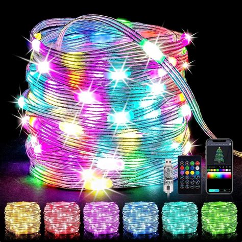 Luxonic Usb Powered Fairy Lights Color Changing Ft Led Rgb String