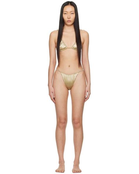 Isa Boulder Ssense Exclusive Chain Reversible Bikini In Black Lyst