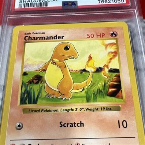 PSA 7 Shadowless Charmander 46 1999 Pokemon Base Set Card 1659 EBay