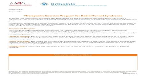 Pdf Therapeutic Exercise Program For Radial Tunnel Introduction 1