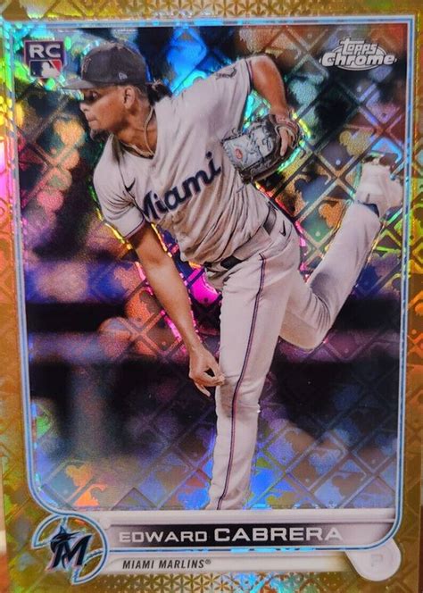 Edward Cabrera 2022 Topps Chrome Logofractor Edition 88 Gold 50 Price