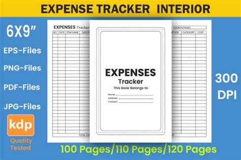 Expense Tracker KDP Interior Graphic By KDP Web Creative Fabrica