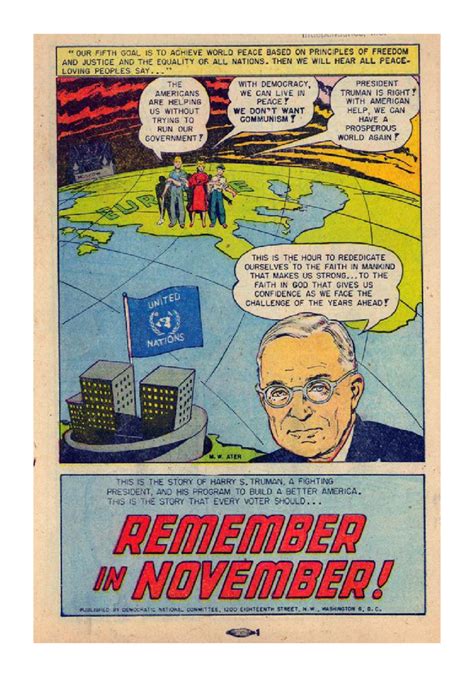 1948 Comic Book Tells The Story Of Harry S Truman