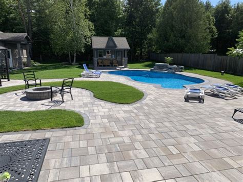 Large Stone Patio Design and Installation in Barrie, Ontario | G & G ...