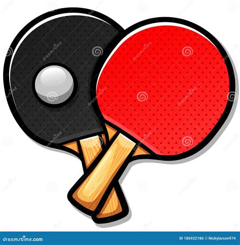 Vector Table Tennis Paddles Cartoon Stock Vector Illustration Of Game