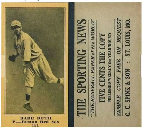 Babe Ruth Baseball Card Checklist For Collectors