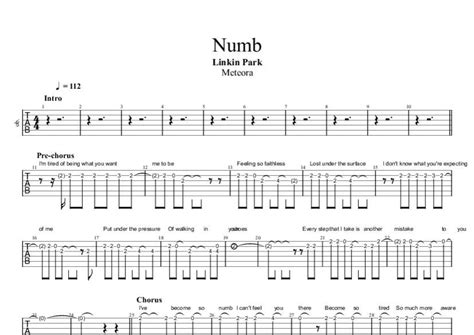 Numb - Linkin Park - EASY Drum Tab & Chords - TabMaster