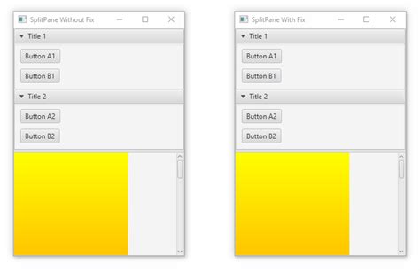 Javafx Splitpane Dynamically Resize Children Stack Overflow