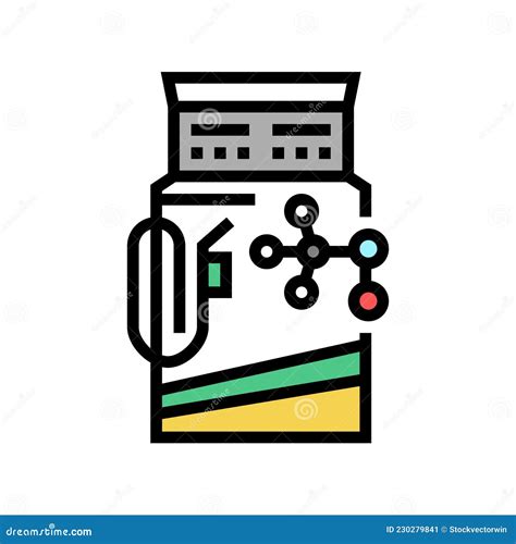 Ilustración Vectorial Del Icono De Color De La Estación De Gas De