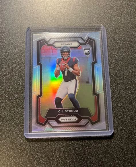 2023 PANINI PRIZM Football CJ STROUD SILVER Prizm ROOKIE Card 339