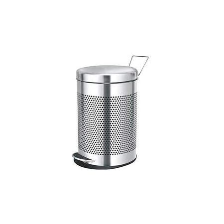 G G Stainless Steel Perforated Pedal Bin With Plastic Bucket 5L 7 X11