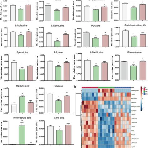 A Comparison Of The Relative Peak Areas Of Differential Metabolites