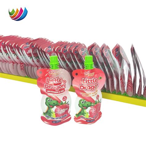 Wholesale Customized Printing Stand Up Drink Spout Pouch With Guide