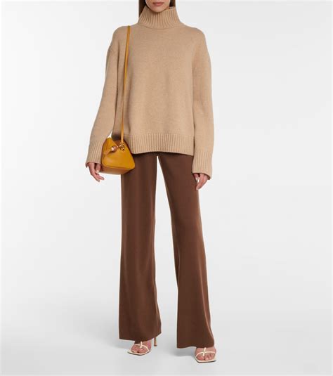 Lex Wide Leg Cashmere Pants In Brown Loro Piana Mytheresa