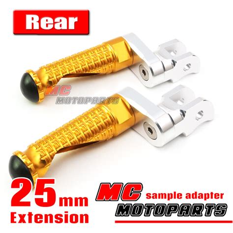 MPRO Gold Pillion Foot Pegs 25mm Adjustable For DUCATI Scrambler 400 16