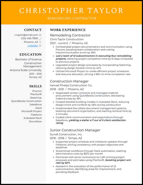 7 Contractor Resume Examples That Worked In 2025