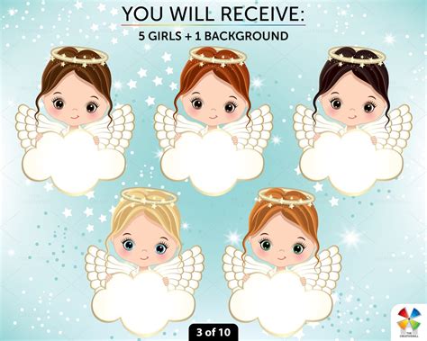 Cute Angel Clipart Vector Nativity Angel Ring Gold Wing Etsy