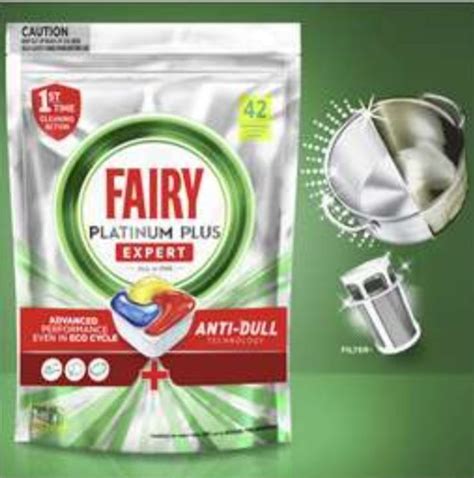 Fairy Platinum Plus Expert All In One Diswasher Tablets 42 Pack