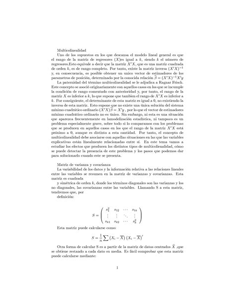 Correlacion Multicolinealidad Uno De Los Supuestos En Los Que