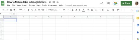 How to Make a Table in Google Sheets | Layer Blog